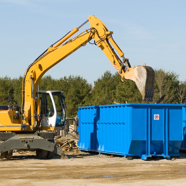 what are the rental fees for a residential dumpster in Bluefield